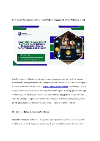 Talent Development Software