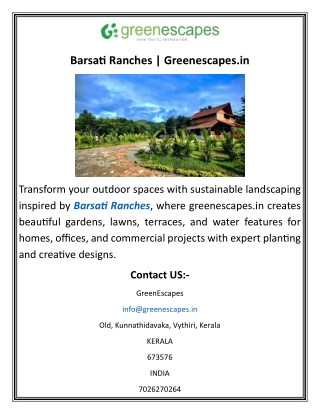barsati ranches greenescapes in