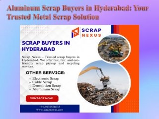 Aluminum Scrap Buyers in Hyderabad Your Trusted Metal Scrap Solution