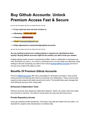 Buy Github Accounts_ Unlock Premium Access Fast & Secure