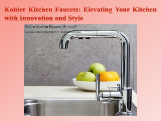 Kohler Kitchen Faucets Elevating Your Kitchen with Innovation and Style