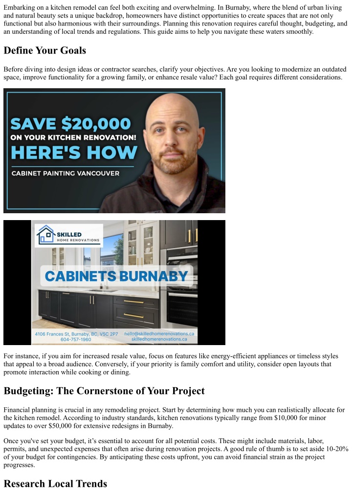PPT - How to Plan a Successful Kitchen Remodel in Burnaby PowerPoint ...