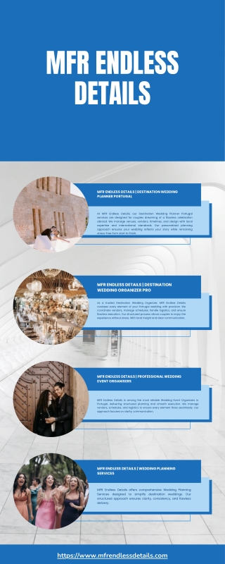 Blue and White Minimalist Business Services Infographic