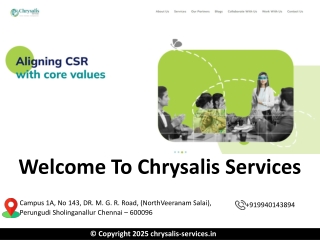 Measuring Social Impacts – Chrysalis Services