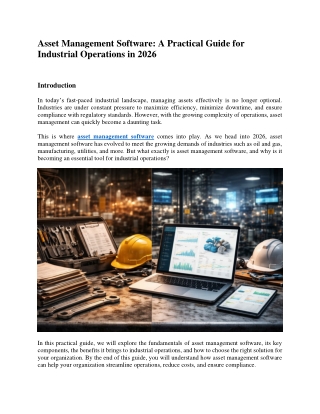 asset management software a practical guide