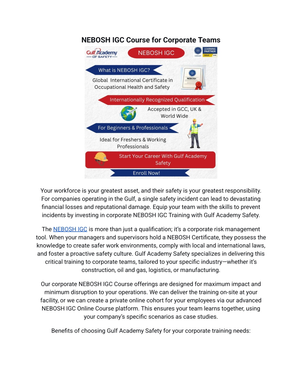PPT - NEBOSH IGC Course for Corporate Teams PowerPoint Presentation ...