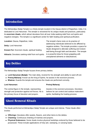 Mehandipur Balaji Temple: Ghost Removal & Rituals