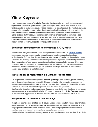 vitrier Ceyreste