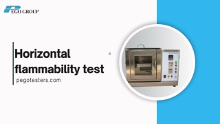 horizontal flammability test