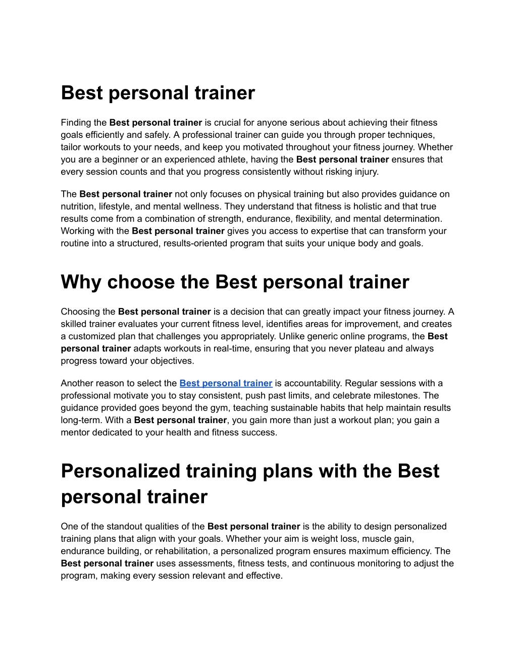 PPT - Best personal trainer PowerPoint Presentation, free download - ID ...