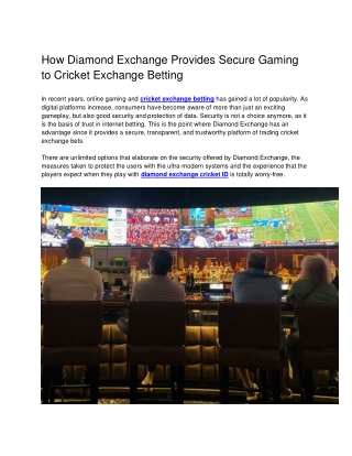 Diamond Exchange Id For Live Games