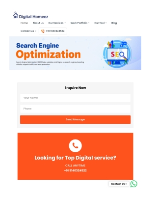 Top Search Engines Optimization Experts | Seo Marketing |Digital Homeez