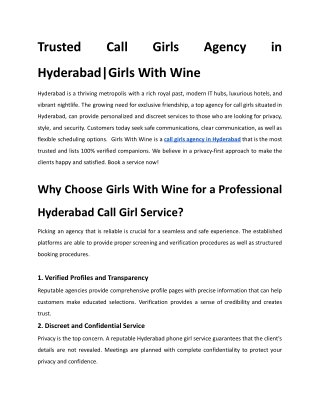 Trusted Call Girls Agency in HyderabadGirls With Wine (2)