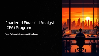 chartered financial analyst cfa program