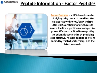 peptide information factor peptides
