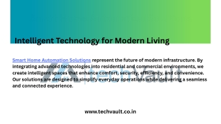 Smart Home Automation Solutions in Noida, Delhi- Techvault