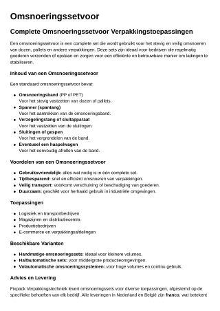 omsnoeringssetvoor