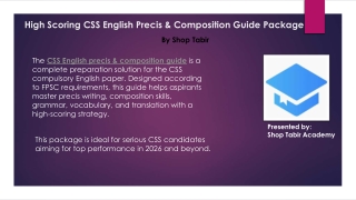 High Scoring CSS English Precis & Compositon Guide Package