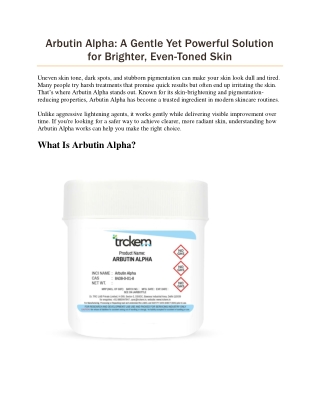 Arbutin Alpha