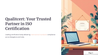 ISO 9001 Certification in Bangalore by qualitcert