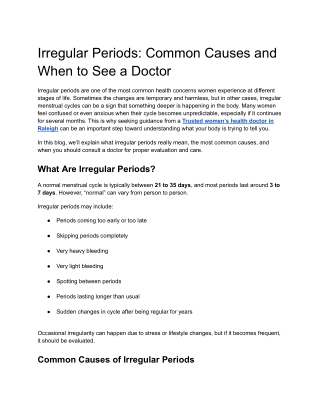 Irregular Periods_ Common Causes and When to See a Doctor