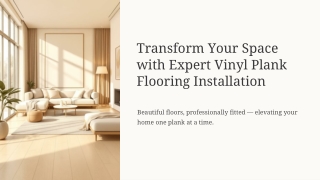 Professional Vinyl Plank Flooring Installation Service