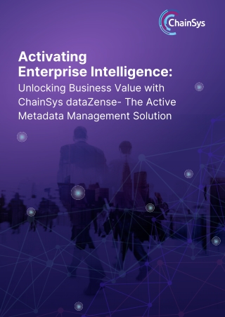 Enhance Data Quality & Compliance with an Active Metadata Management Solution