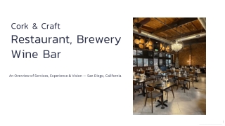 Cork & Craft San Diego | Restaurant Brewery Bar