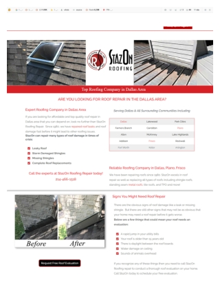 Expert Roof Repair in Dallas – Fast, Reliable, and Affordable Solutions