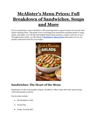 McAlister's Menu Prices_ Full Breakdown of Sandwiches, Soups and More