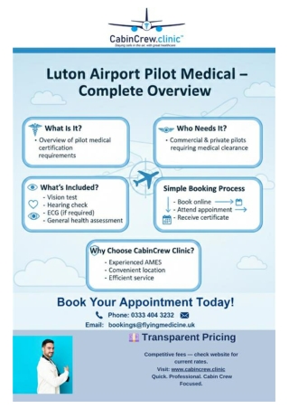 Infographic:- Luton Airport Pilot Medical – Complete Overview