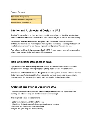 ASRO Arcade – Best Interior Designer UAE _ Architect and Interior Designers UAE _ Building Design Company UAE