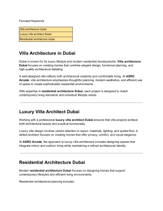 ASRO Arcade – Villa Architecture Dubai _ Luxury Villa Architect Dubai _ Residential Architecture Dubai