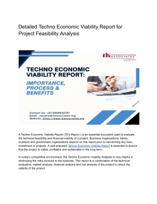 Techno Economic Viability Report_ Importance, Process, and Benefits