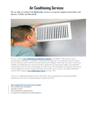 Air Conditioning Services