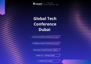 Global Tech Conference Dubai – Shaping the Future of Technology