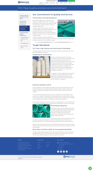 PVC Pipe Quality and Service Commitment