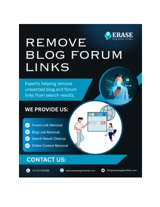 Remove Blog Forum Links to Protect Online Reputation in Singapore