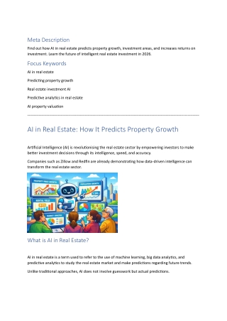 AI in Real Estate How It Predicts Property Growth