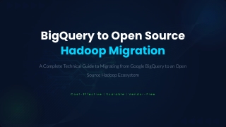 BigQuery to Open Source Hadoop Migration