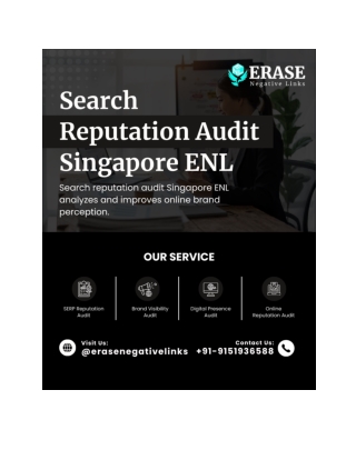 Search Engine Reputation Audit Services Singapore by ENL