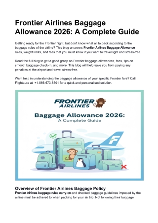 Frontier Airlines Baggage Allowance
