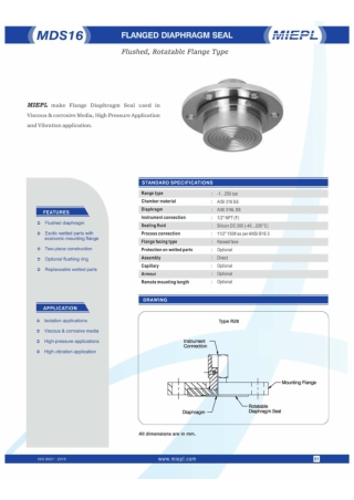 Diaphargm Seals Dealers | Instronline