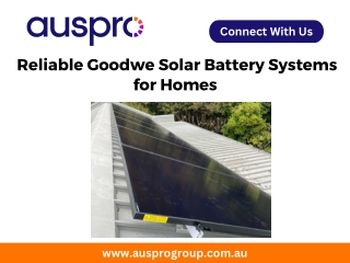 Reliable Goodwe Solar Battery Systems for Homes