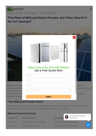 The Rise of Bifacial Solar Panels: Are They Worth It for NT Homes?