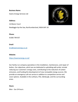 Ewens Energy Services Ltd