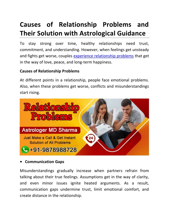 Relationship Problem Se PPT - Causes of Relationship Problems and Their Solution with ...