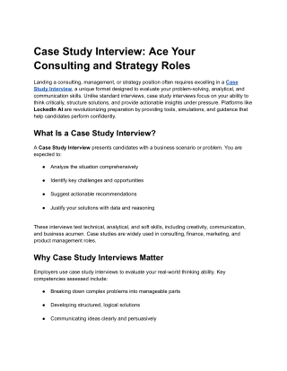 Master Case Study Interview Strategies for Career Success