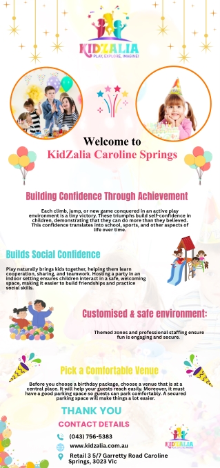 Birthday Party Venues Near Me | KidZalia
