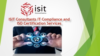 IT Consultants IT Compliance in India and ISO Certification Services